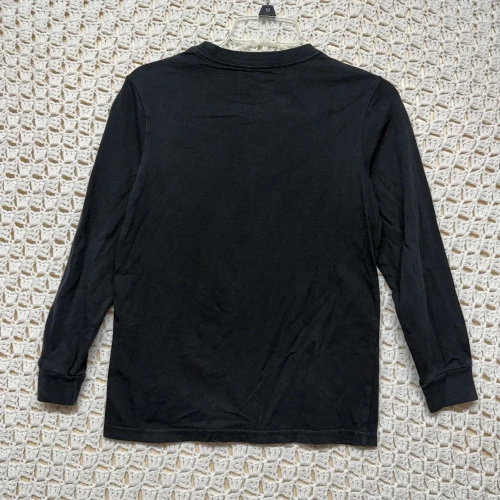 Nike T Shirt Boys Youth Sz M Black Long Sleeve Clutch Is My Middle Name 549105-